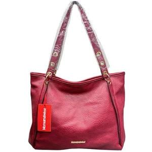 Borsa tote bag Montana West rossa ecopelle borsetta borsetta con marsupio nuova - Foto 1 di 13
