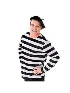 Black French Beret Hat Classic Parisian Style for Fancy Dress Artist Mime Retro - Picture 1 of 1