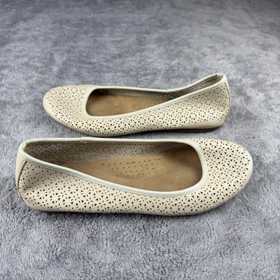 Croft & Barrow Barítono "Hielo" Crema Perfed Sin Cordones Ballet Pisos Mujer 9.5 Med Foto 1 de 4