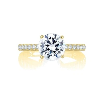 Engagement Diamond Ring Round 1.30 Ct IGI Certified Lab Created 14k Yellow gold - Image 1 of 4