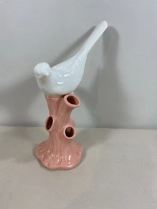 Lenox Dove on Pink Trunk Flower Frog ~ Green Mark - Picture 1 of 8