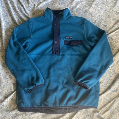 Patagonia Jacket Reversible Snap-T Glissade Fleece Pullover Mens S Blue 1/4 Zip - Image 1 of 4