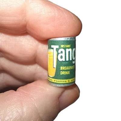 Dollhouse Miniature Vintage Tang Orange Drink Can - Image 1 of 3