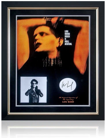 Lou Reed The Velvet Underground Hand Signed Large Music Legend Presentation AFTA Cover