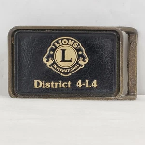 Belt Buckle Men's Lions International District 4-L4 - 1.75" Belt Fit - Metal - Picture 1 of 7