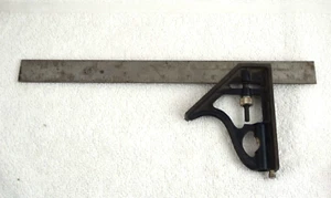 Vintage "Stanley" Handyman's No. H1222 1/2 Metal Adjustable Ruler, Level, Angles - Picture 1 of 5
