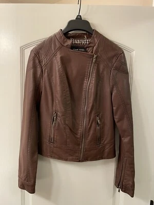 Black Rivet Brand Brown leather jacket womens XS Wilson Leather Moto - Image 1 of 4