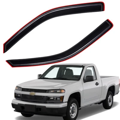 In-Channel Window Visor Rain Guard for 04-12 Chevy Colorado Regular Cab 2-Doors Foto 1 de 4