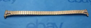 Vintage 6-10 mm Speidel USA Gold & Silver with Clear Rhine Flex Watchband - NOS - Picture 1 of 8