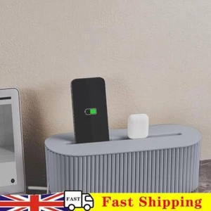 Cable Tidy Box Cable Organizer Box Large Capacity for Home Office (Graphite Grey - Afbeelding 1 van 8