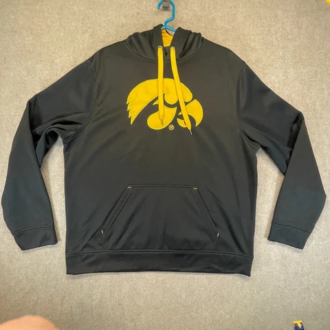 Iowa Hawkeyes Black Hoodie Men's XL Pullover Sweatshirt Top of the World NCAA Cover