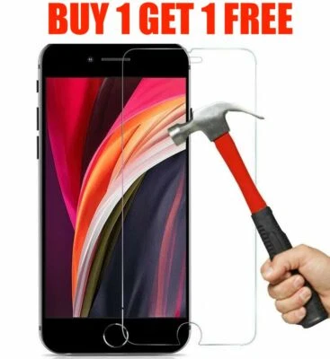 For Apple iPhone 5 6 7 8 SE 2020 Tempered Glass Screen Protector - 100% Genuine - Image 1 of 4
