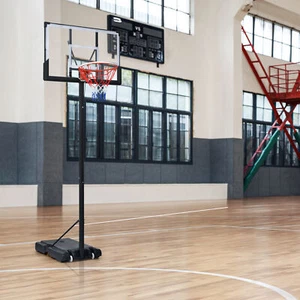 Portable Basketball Hoop Basketball System 4.76-10ft Height Adjustable Youth Adu - Picture 1 of 18