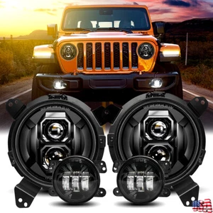 Combo de faros LED súper brillantes faros antiniebla para Jeep Wrangler JL 18-24 Gladiator - Imagen 1 de 13