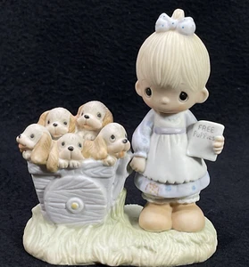 Precious Moments God Loveth a Cheerful Giver 1977 No Mark Jonathan & David - Picture 1 of 12