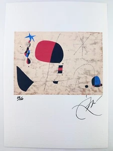 Joan Miro Original Vintage Art Print Lithograph Signed Limited with COA - Picture 1 of 3