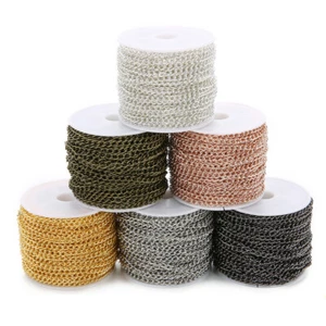 10Yard Loose Cable Link Metal Chain Jewellery Necklaces Making Accessories DIY - Picture 1 of 18