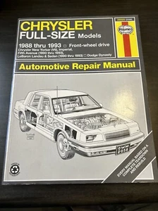 Haynes 1988 - 1993 Chrysler Repair Manual Full Size Complete Rebuild New Yorker - Picture 1 of 5