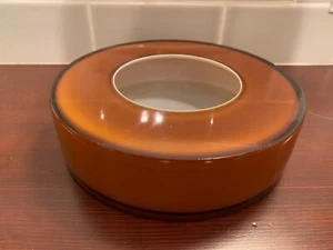 Mid Century Italian Brown Cased Glass Dish / Vase.... - Picture 1 of 1