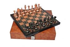 Pièces et plateau de jeu d'échecs de luxe en métal en laiton massif de 12...
