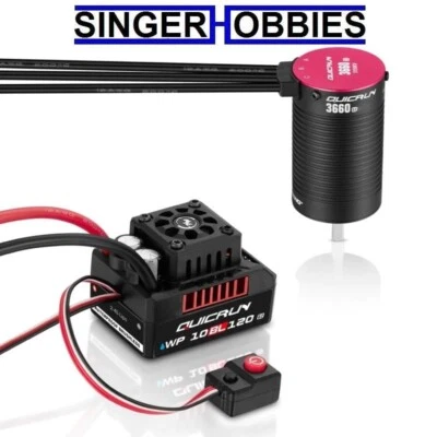 HOBBYWING HWI38030211 QuicRun 10BL120 G2 Sensorless Brushless ESC/3660SL Motor - Image 1 of 2