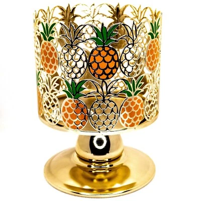 Bath & Body Works серебряный ананас пьедестал подсвечник 3 фитиля эмаль как новый - Изображение 1 из 4