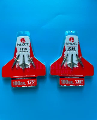 Ballesta Swhacker #219 2 CANTIDADES Ampliable 2 Hojas Mecánica Cabeza Ancha 100 Gr 1.75 Foto 1 de 3