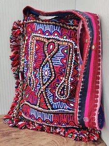 BANJARA HANDMADE KUCHI ETHNIC EMBROIDERY TRIBAL MIRROR BOHO SHOULDER BAG - Picture 1 of 6