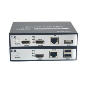 1080P HDMI Over UTP Cat5 Extender RJ45 Network Converter Up 150m USB KVM Switch - Picture 1 of 12