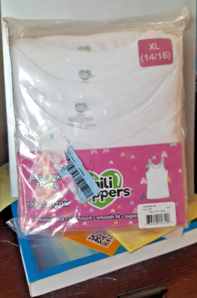 Girls 3 Pack Chili Peppers Tanks Size XL(14-16) 100% Cotton - Image 1 of 1