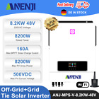 8200W Hybrid Wechselrichter On-Grid+Off-Grid Solar Mppt 160A 230V 500V Wifi Bms