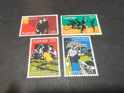 Australia 1980 Scott 747-50BIENESTAR COMUNITARIO Juego Completo de 4 MNH Envío Combinado Foto 1 de 2