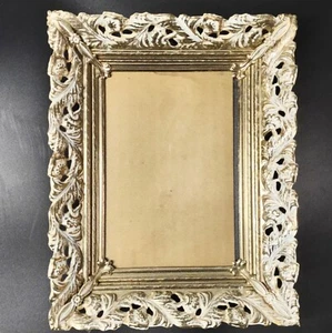 Vintage Gold Ornate Metal Filigree Hollywood Regency Elegant Photo Picture Frame - Picture 1 of 16