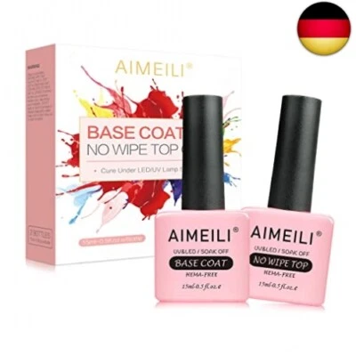 AIMEILI 15ml Base Coat Top Coat UV LED Gel Nagellack Unterlack und Überlack - Bild 1 von 4