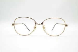 Vintage Gormanns 49504 Gold Braun Oval Glasses Frames Eyeglasses NOS - Picture 1 of 6