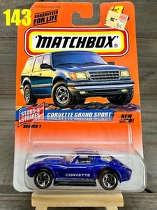 Matchbox CORVETTE GRAND SPORT Stars Stripes New Deco Blue KMART xploraf - Picture 1 of 4