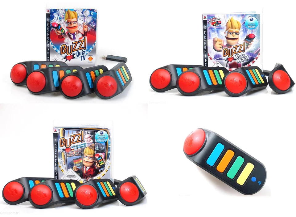 AUSWAHL - BUZZ SPIELE - QUIZ TV / WORLD / WIRELESS BUZZER (Sony Playstation 3) - Bild 1 von 1