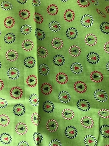 Christmas Cotton Fabric Wreath Tree Joanne Fabrics 1 Yd X 42” - Picture 1 of 1
