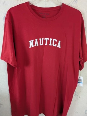 Nuevo con etiquetas Camiseta roja para hombre Nautica con logotipo blanco talla XL Foto 1 de 4