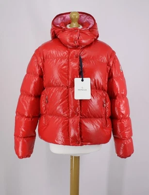 Jaqueta MONCLER FEMININA MAULEON MANGAS REMOVÍVEIS TAMANHO 1-UK10 VERMELHA RRP £ IB - Imagem 1 de 4