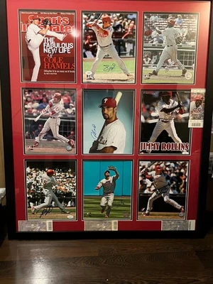 2008 Philadelphia Phillies World Series Champions Signed Photo Display COA's - Image 1 of 4