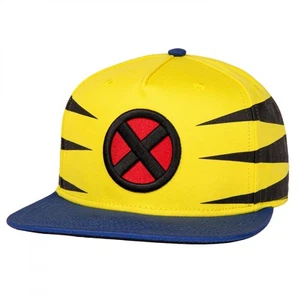 X-Men Wolverine Under Bill Art Flat Brim Hat Yellow - Picture 1 of 6