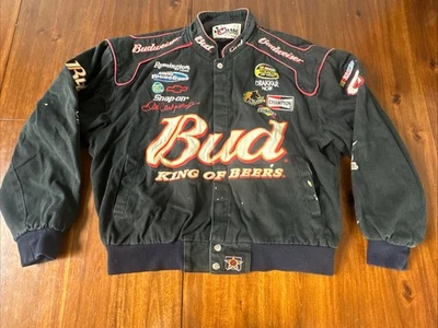 Jaqueta Dale Earnhardt Jr Bud King of Beers Chase autêntica tamanho grande - Imagem 1 de 4