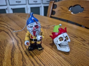 Ornaments by Horrornaments Zombie Gnome & Skull Christmas 🎄 Halloween 🎃 Mint! - Picture 1 of 18