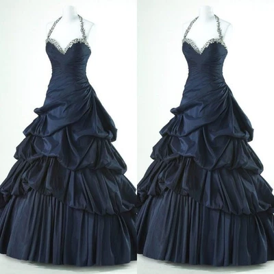 Victorian Wedding Dresses Rhinestone 1970s Vintage A Line Satin Bridal Gowns - Image 1 of 4