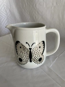 Vintage Arabia Finland Brown Butterfly Jug Pitcher - Picture 1 of 8