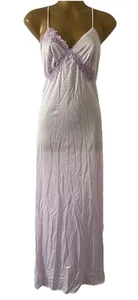 Vtg Lingerie Nightgown Dress Sheer Lavender L Flowers JCPenny Babydoll Union USA - Picture 1 of 11