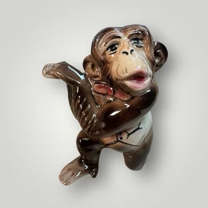 Brad Catherine Keeler Pottery Porcelain Monkey Chimpanzee Ape Figurine Kneeling - Picture 1 of 12
