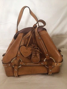 LUELLA Tan PEBBLE LEATHER Bucket BAG - Picture 1 of 4