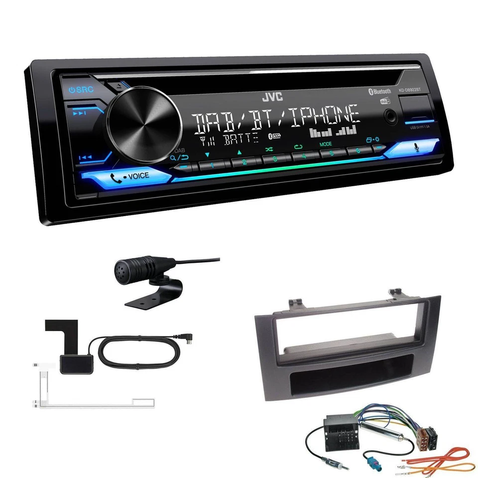 JVC KD-DB922BT Autoradio DAB Bluetooth für Volkswagen VW Touareg 2002-2010